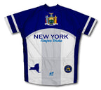 New York Flag Short Sleeve Cycling Jersey for Men and Women