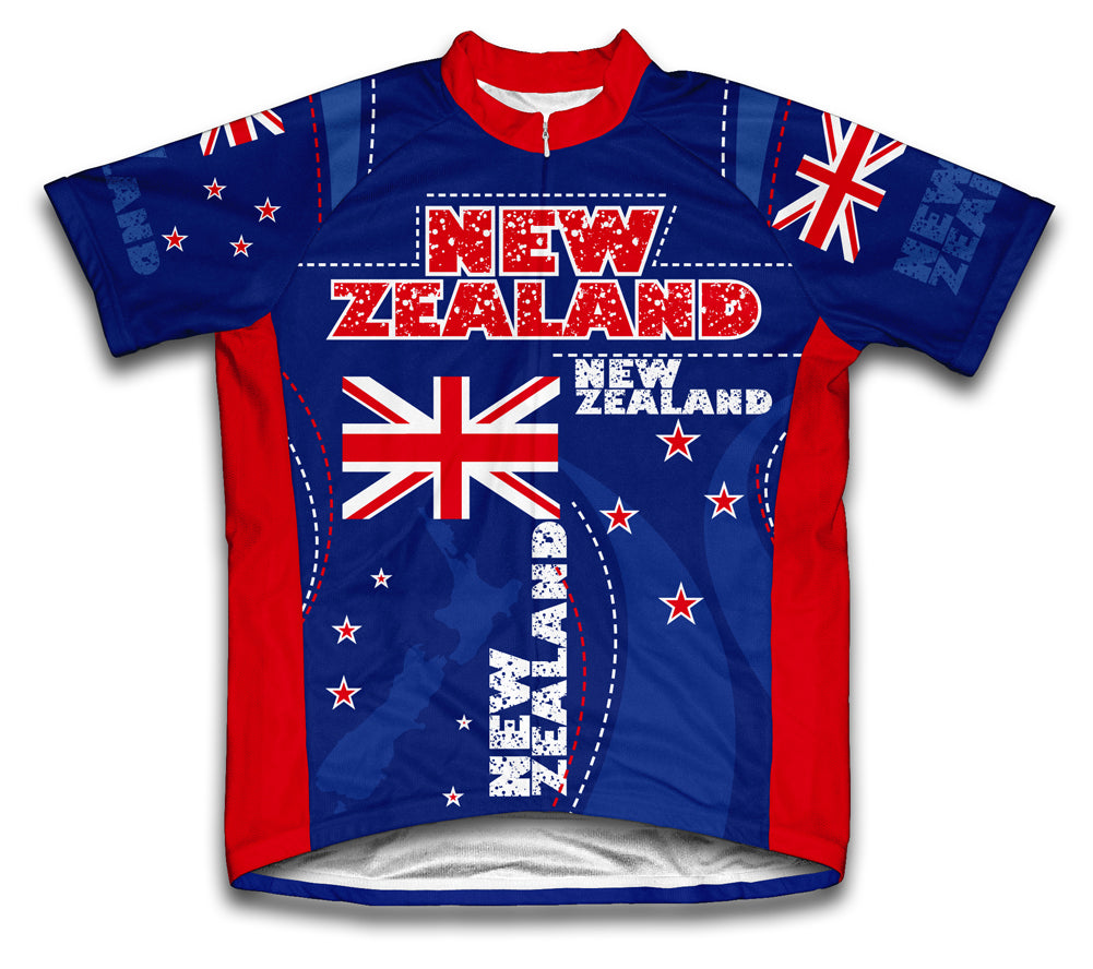 New Zealand Short Sleeve Cycling Jersey for Men and Women