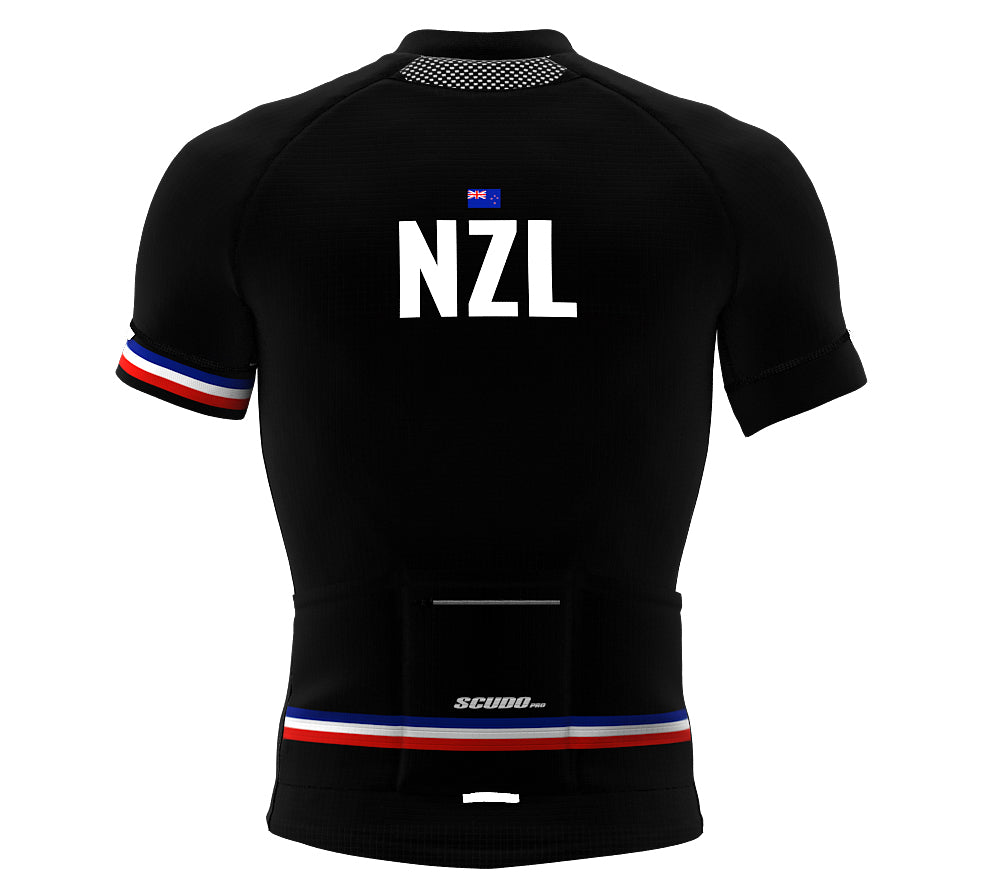 New Zealand Black CODE Short Sleeve Cycling PRO Jersey for Men and Women