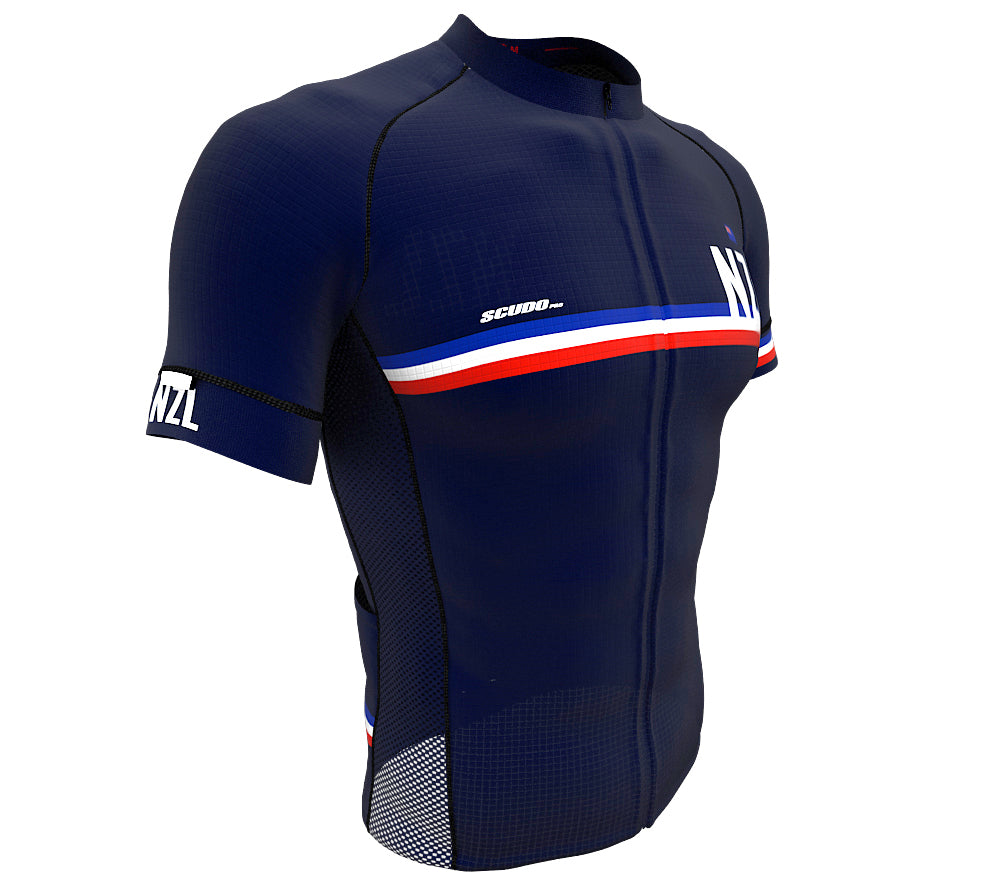 New Zealand Blue CODE Short Sleeve Cycling PRO Jersey for Men and Women
