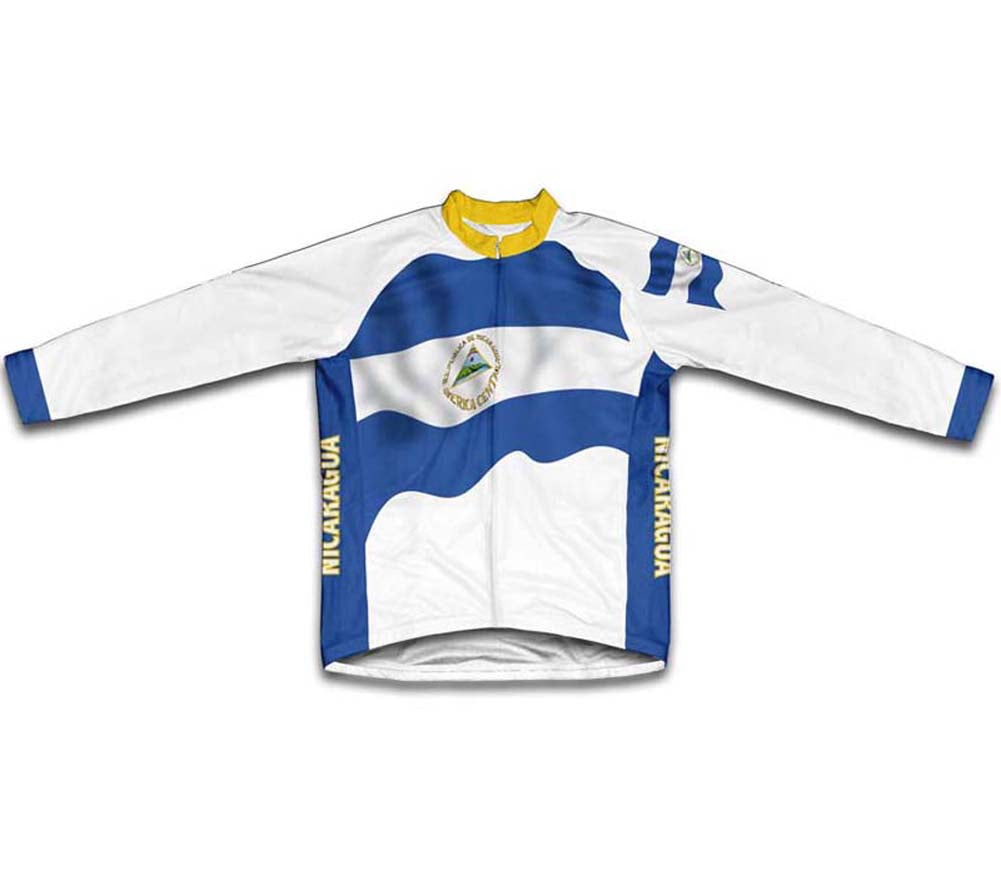 Nicaragua Flag Cycling Jersey for Men and Women