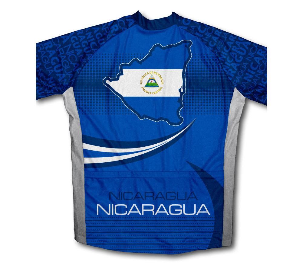 Nicaragua Flag Winter Thermal Cycling Jersey