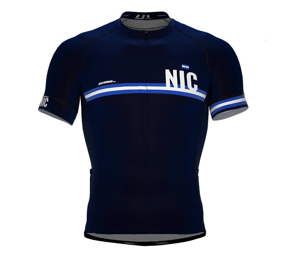 Nicaragua Blue CODE Short Sleeve Cycling PRO Jersey for Men and Women