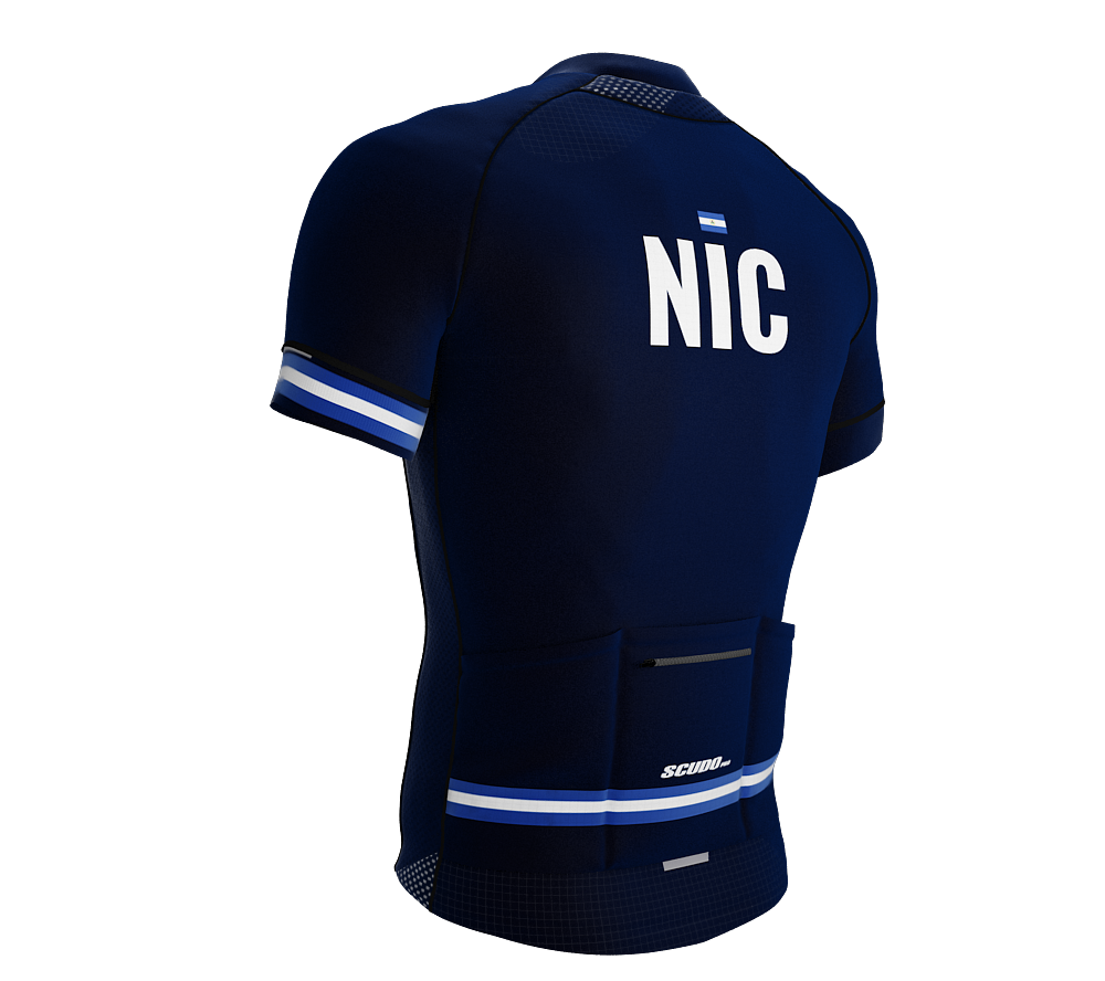 Nicaragua Blue CODE Short Sleeve Cycling PRO Jersey for Men and Women