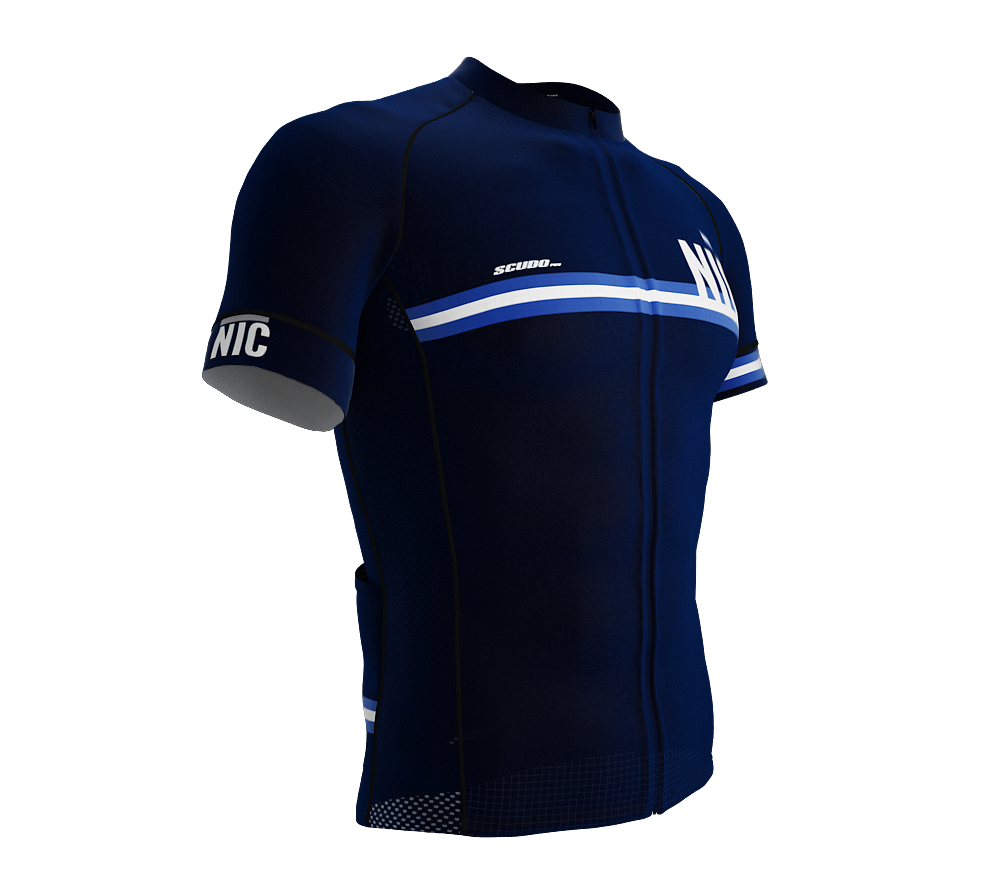Nicaragua Blue CODE Short Sleeve Cycling PRO Jersey for Men and Women