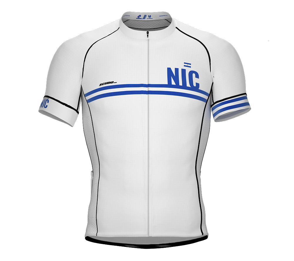 Nicaragua White CODE Short Sleeve Cycling PRO Jersey for Men and Women