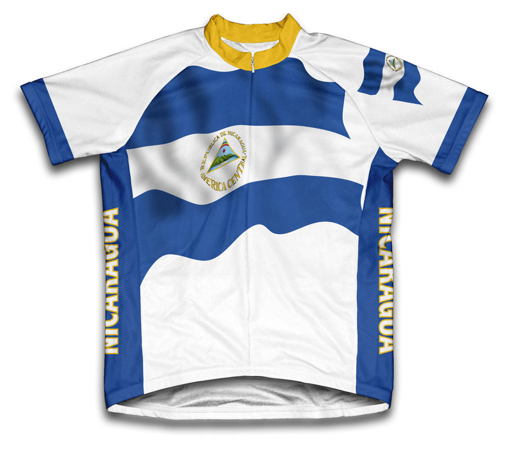 Nicaragua Flag Cycling Jersey for Men and Women
