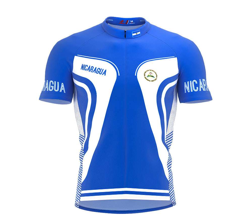 Nicaragua  Full Zipper Bike Short Sleeve Cycling Jersey