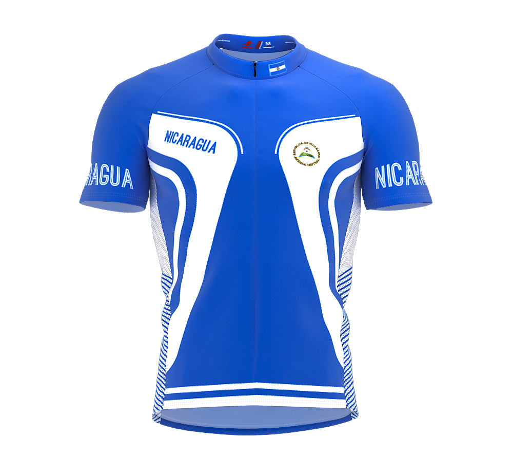 Nicaragua  Full Zipper Bike Short Sleeve Cycling Jersey