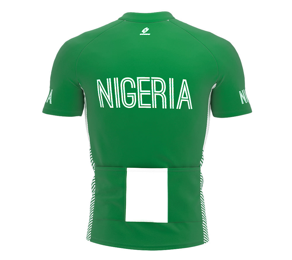 Nigeria  Full Zipper Bike Short Sleeve Cycling Jersey