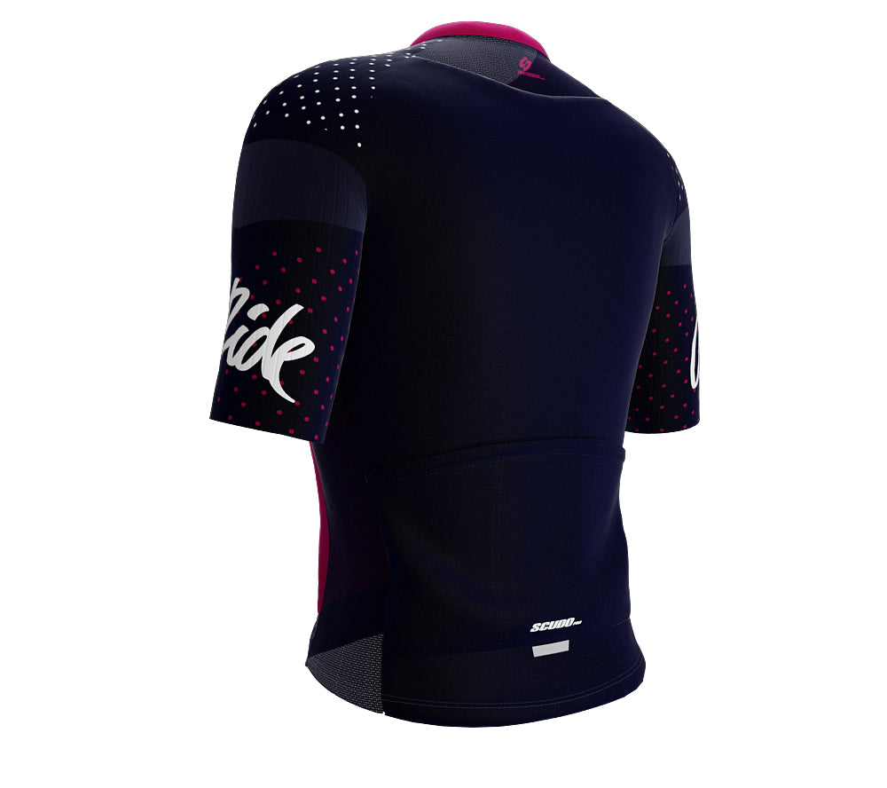 Scudopro Pro-Elite Short Sleeve Cycling Pro Fit Jersey Night Ride for Women