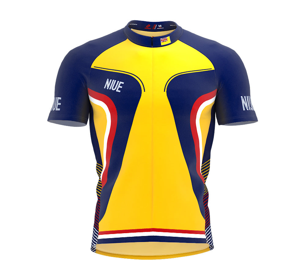 Niue  Full Zipper Bike Short Sleeve Cycling Jersey