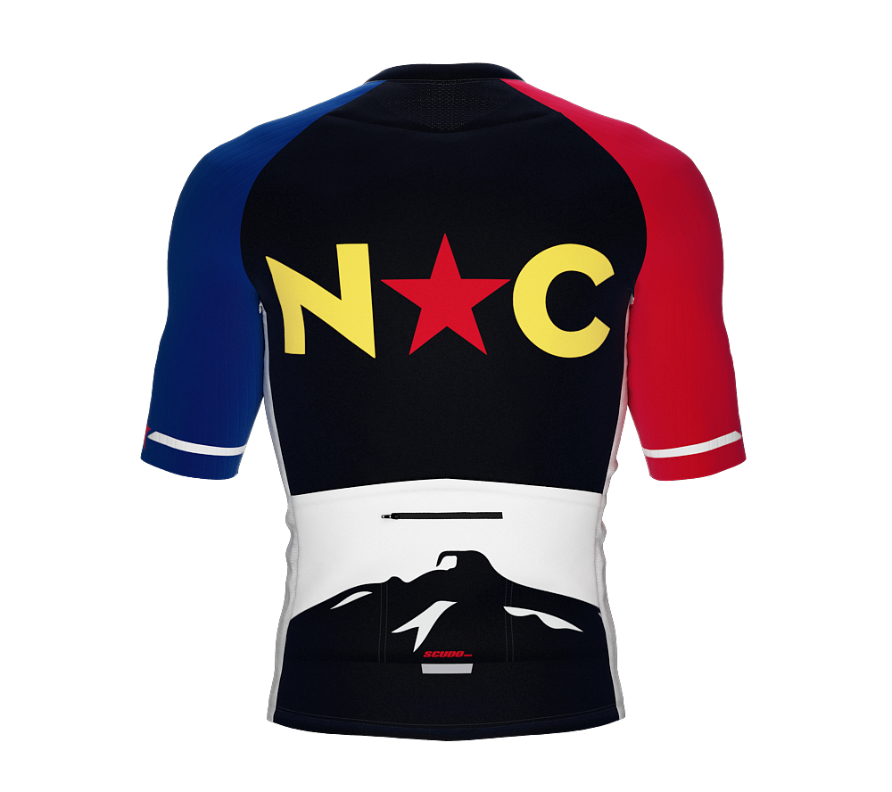 ScudoPro Pro-Elite Short Sleeve Cycling Jersey North Carolina USA State Icon landmark symbol identity  | Men and Women