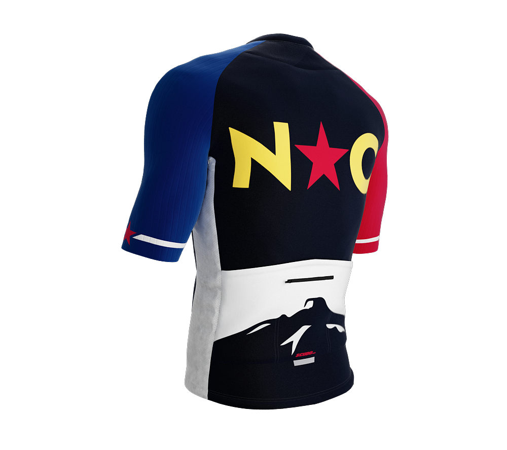 ScudoPro Pro-Elite Short Sleeve Cycling Jersey North Carolina USA State Icon landmark symbol identity  | Men and Women