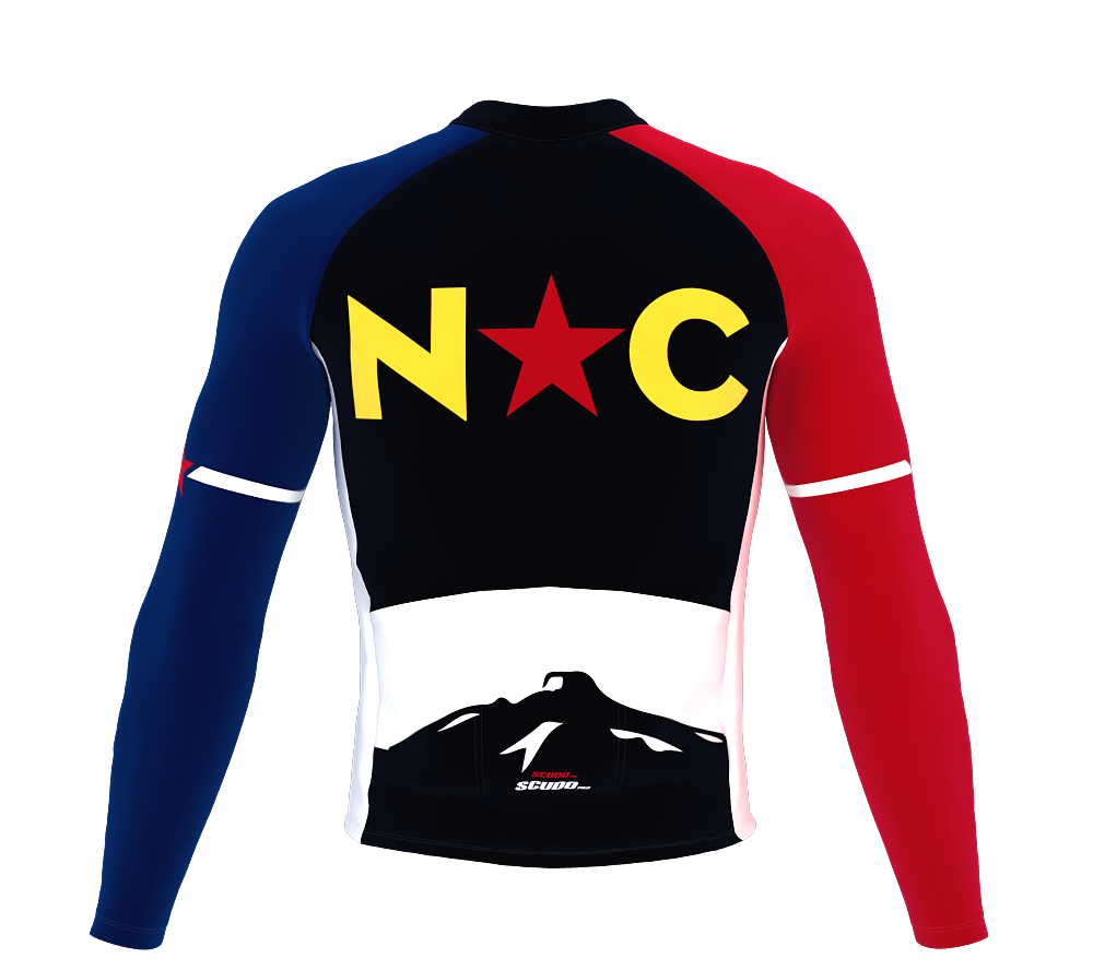 ScudoPro Pro Thermal Long Sleeve Cycling Jersey North Carolina USA state Icon landmark identity  | Men and Women
