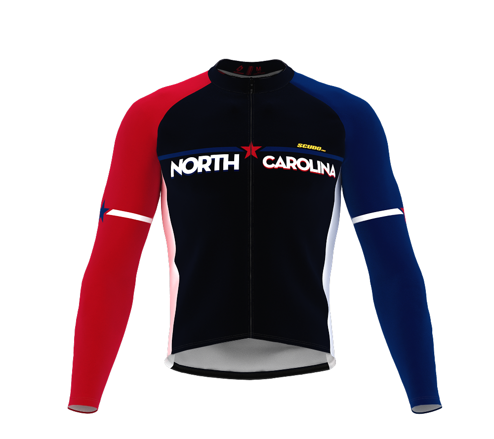ScudoPro Pro Thermal Long Sleeve Cycling Jersey North Carolina USA state Icon landmark identity  | Men and Women