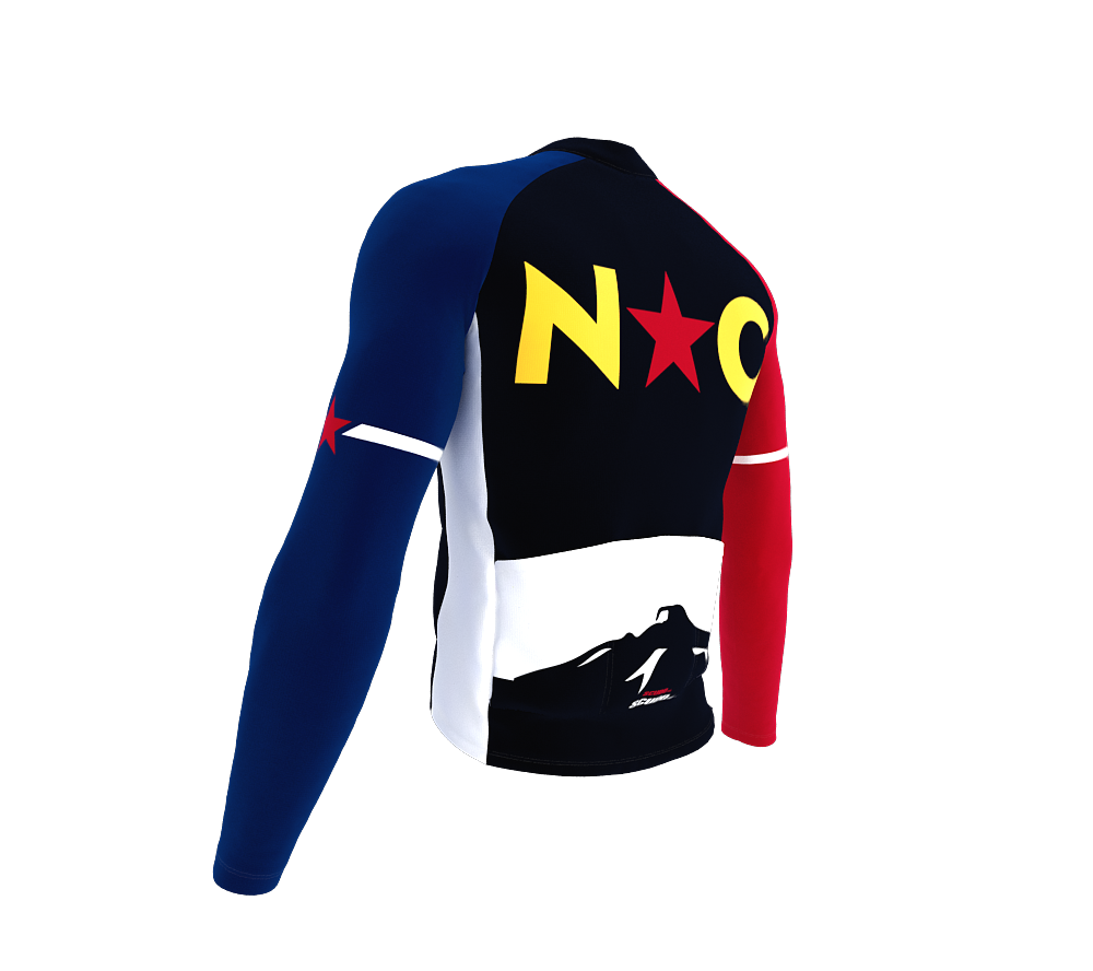 ScudoPro Pro Thermal Long Sleeve Cycling Jersey North Carolina USA state Icon landmark identity  | Men and Women