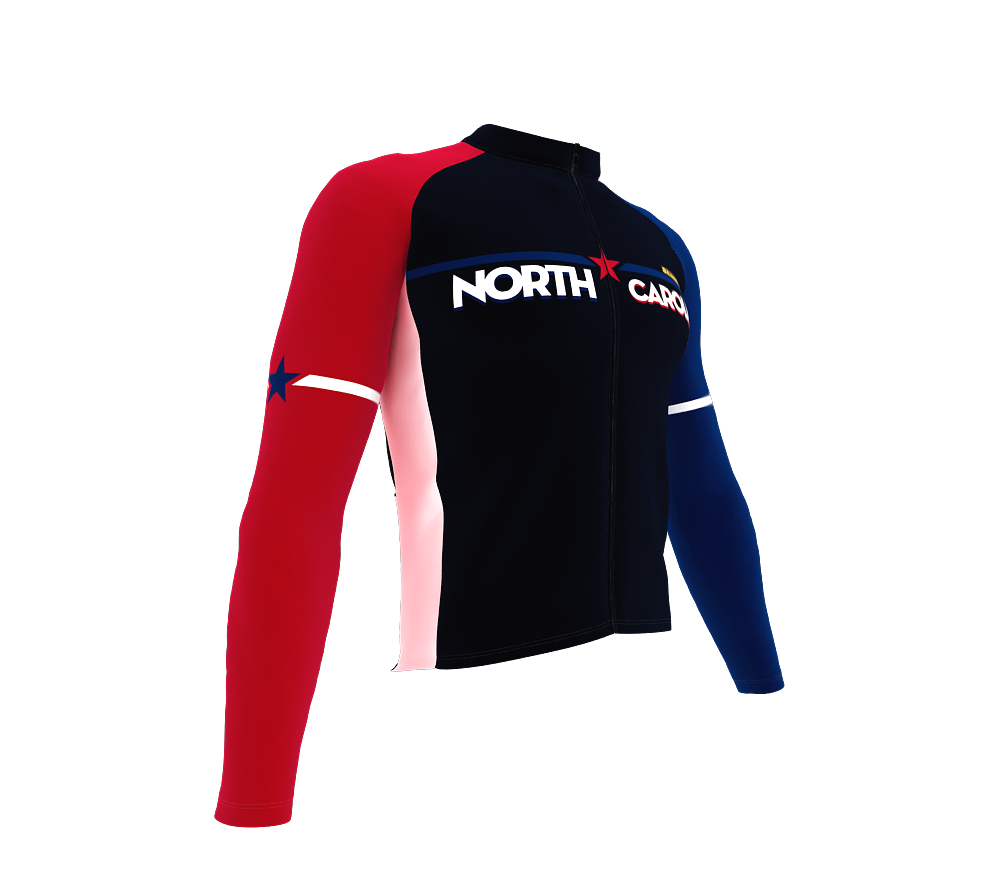 ScudoPro Pro Thermal Long Sleeve Cycling Jersey North Carolina USA state Icon landmark identity  | Men and Women