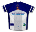 North Dakota Flag Short Sleeve Cycling Jersey for Men and Women