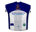 North Dakota Flag Short Sleeve Cycling Jersey for Men and Women