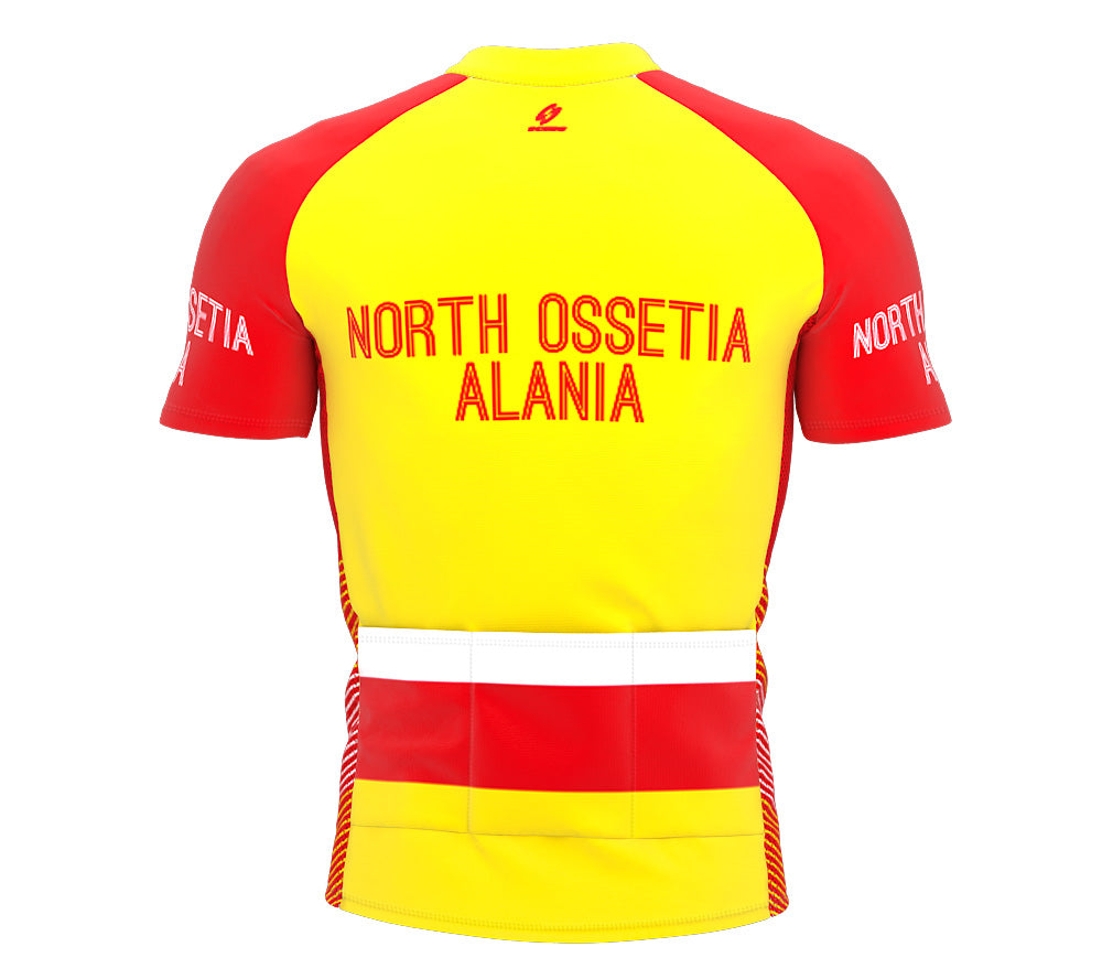 North Ossetia Alania  Full Zipper Bike Short Sleeve Cycling Jersey