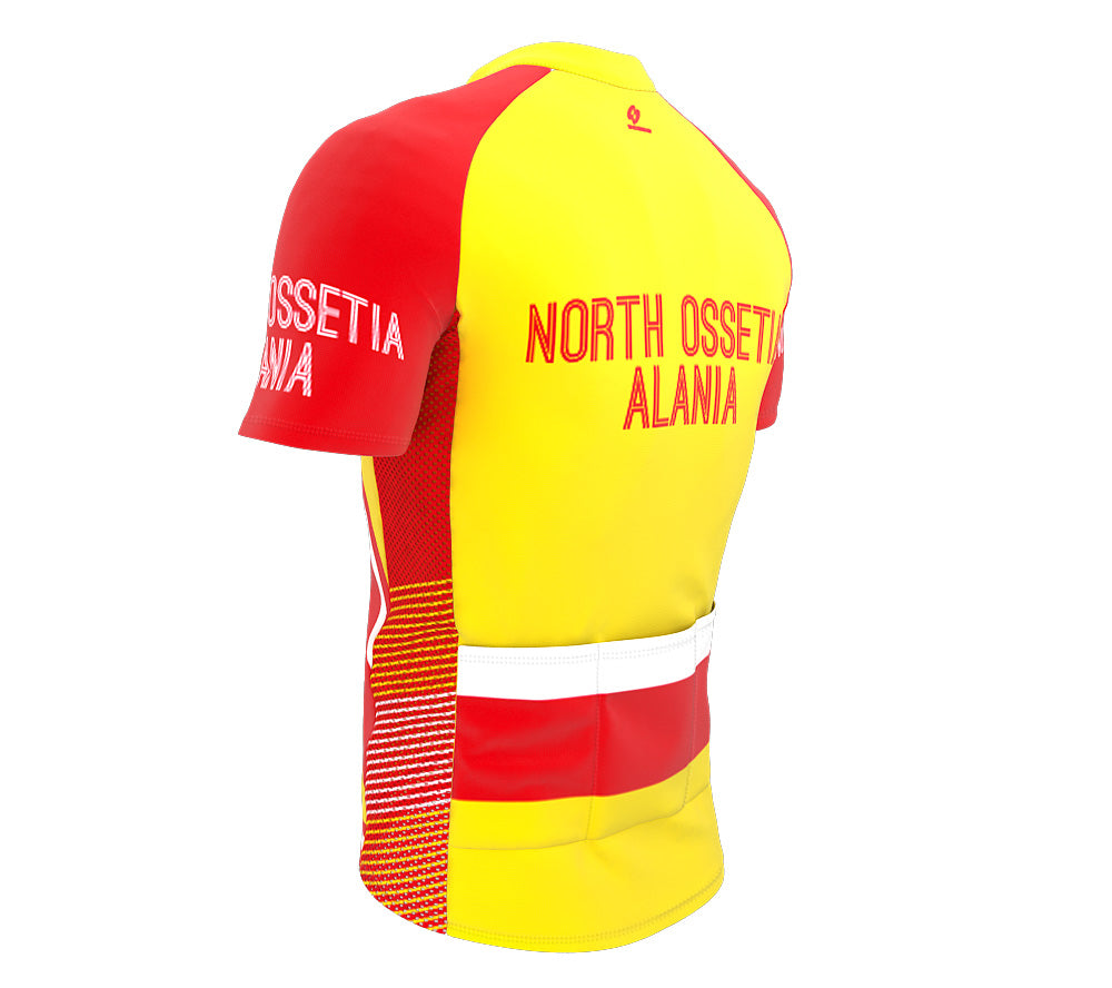 North Ossetia Alania  Full Zipper Bike Short Sleeve Cycling Jersey