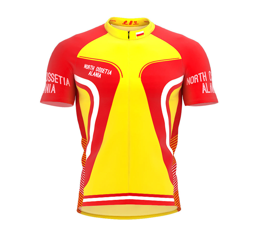 North Ossetia Alania  Full Zipper Bike Short Sleeve Cycling Jersey