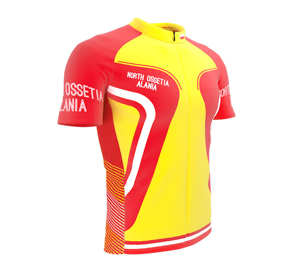 North Ossetia Alania  Full Zipper Bike Short Sleeve Cycling Jersey