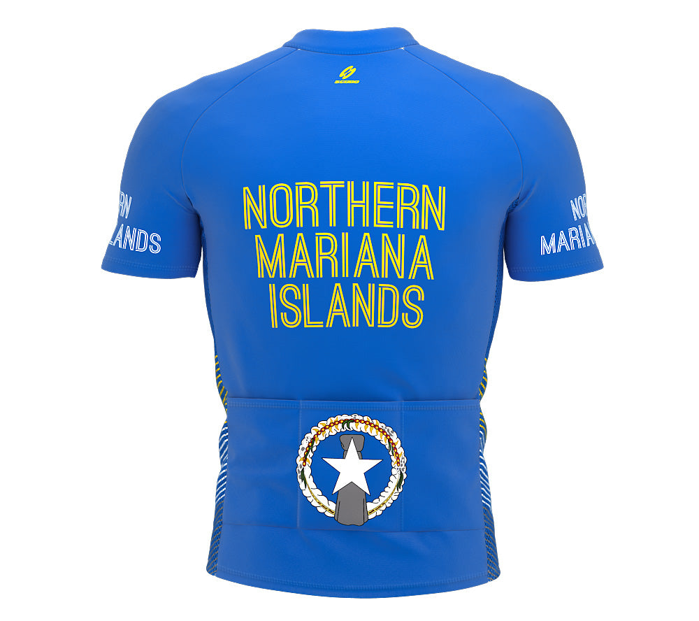 Northern Mariana Islands  Full Zipper Bike Short Sleeve Cycling Jersey