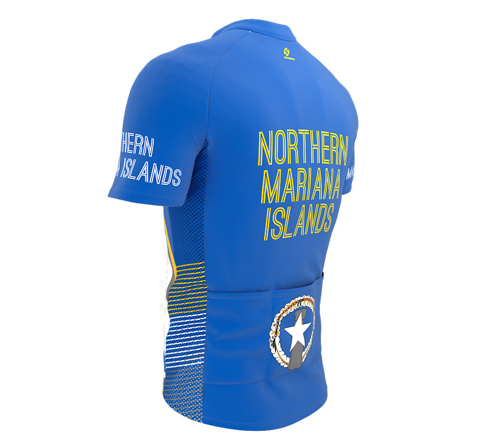 Northern Mariana Islands  Full Zipper Bike Short Sleeve Cycling Jersey