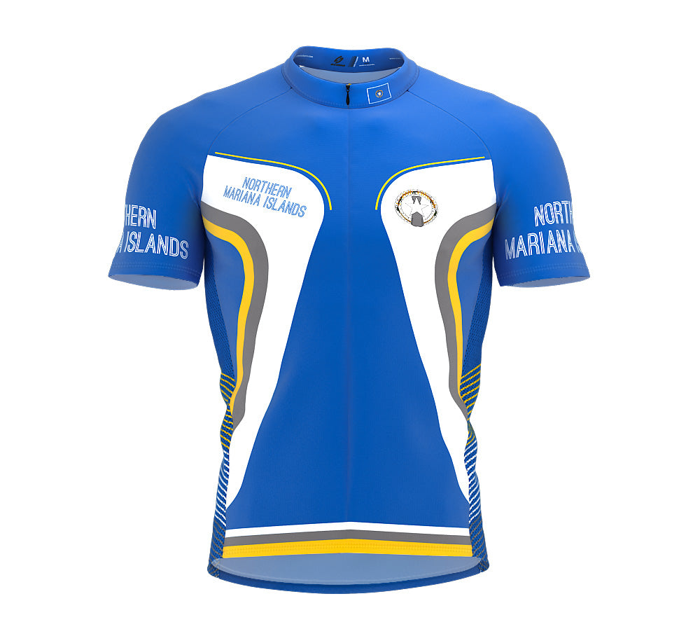 Northern Mariana Islands  Full Zipper Bike Short Sleeve Cycling Jersey