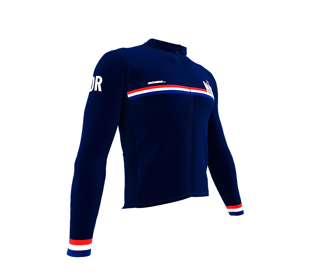 ScudoPro Pro Thermal Long Sleeve Cycling Jersey Country CODE Norway Blue | Men and Women