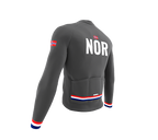 ScudoPro Pro Thermal Long Sleeve Cycling Jersey Country CODE Norway Gray | Men and Women