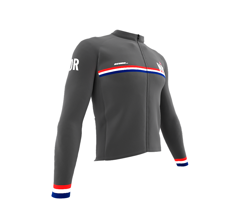 ScudoPro Pro Thermal Long Sleeve Cycling Jersey Country CODE Norway Gray | Men and Women