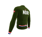 ScudoPro Pro Thermal Long Sleeve Cycling Jersey Country CODE Norway Green | Men and Women