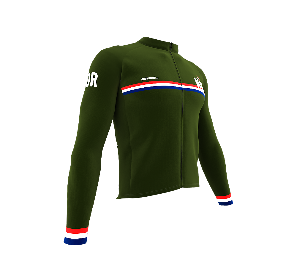 ScudoPro Pro Thermal Long Sleeve Cycling Jersey Country CODE Norway Green | Men and Women