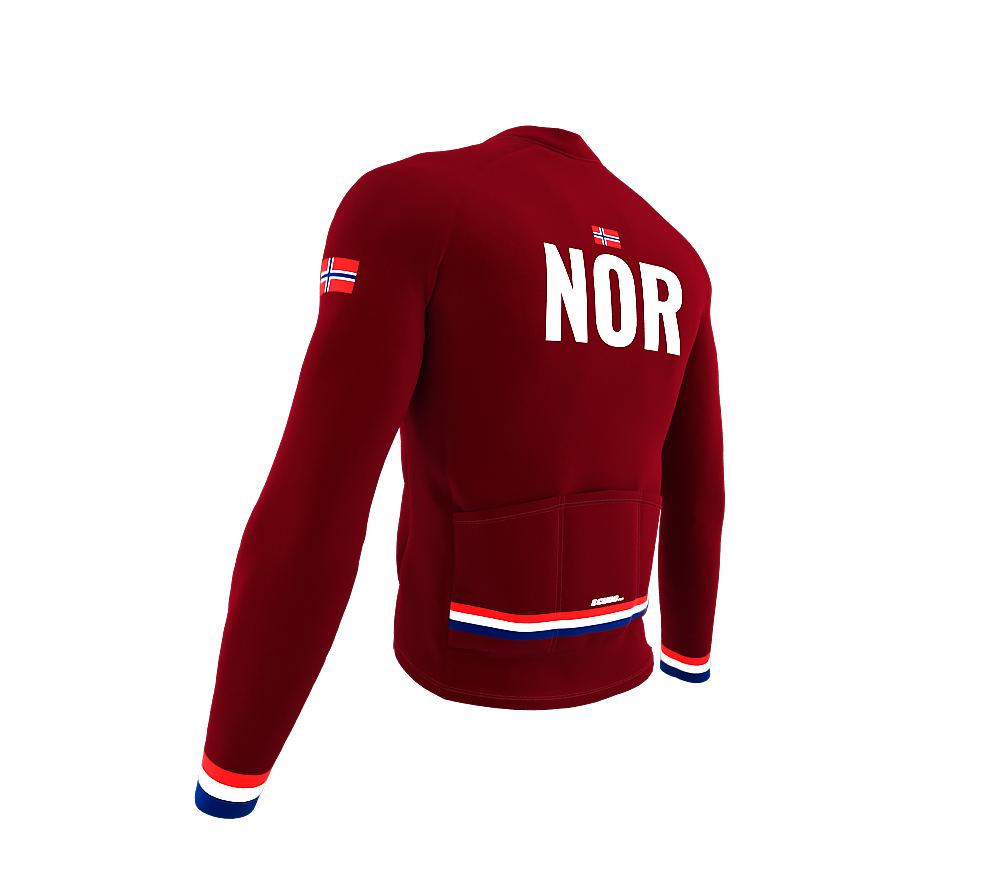 ScudoPro Pro Thermal Long Sleeve Cycling Jersey Country CODE Norway Vine | Men and Women