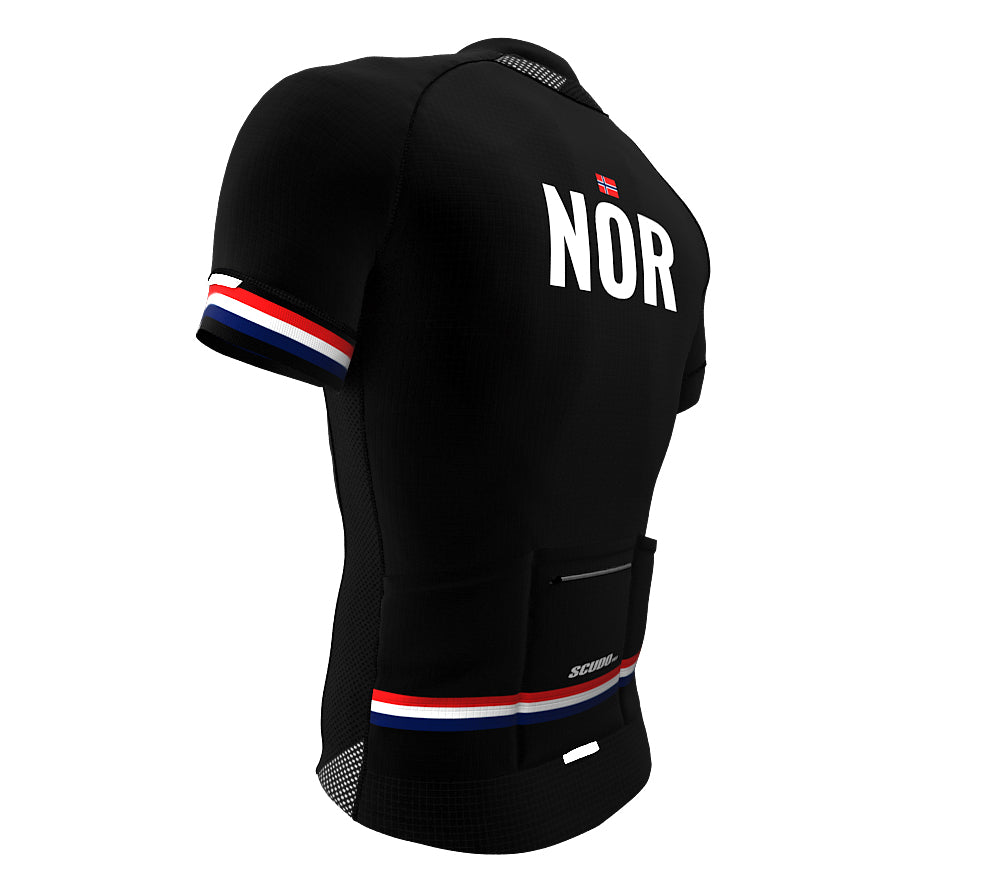Norway Black CODE Short Sleeve Cycling PRO Jersey for Men and Women