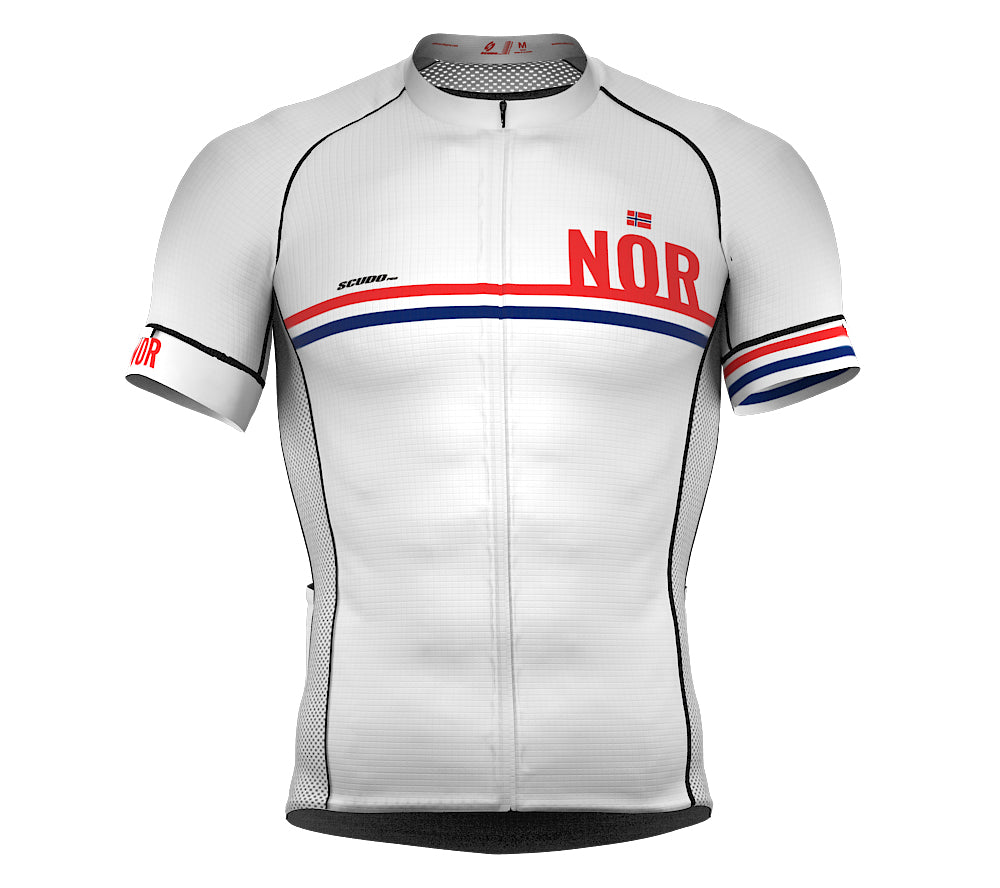 Norway White CODE Short Sleeve Cycling PRO Jersey for Men and WomenNorway White CODE Short Sleeve Cycling PRO Jersey for Men and Women