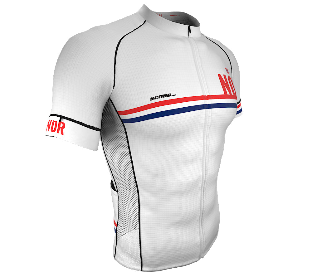 Norway White CODE Short Sleeve Cycling PRO Jersey for Men and Women