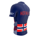 Norway  Full Zipper Bike Short Sleeve Cycling Jersey