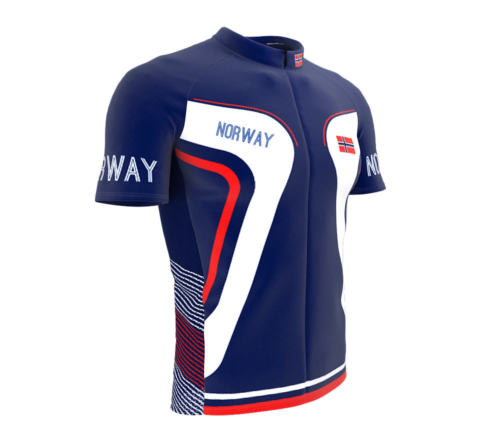Norway  Full Zipper Bike Short Sleeve Cycling Jersey
