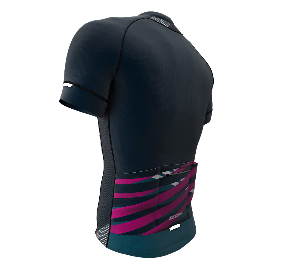 Nudius Magenta Short Sleeve Cycling PRO Jersey