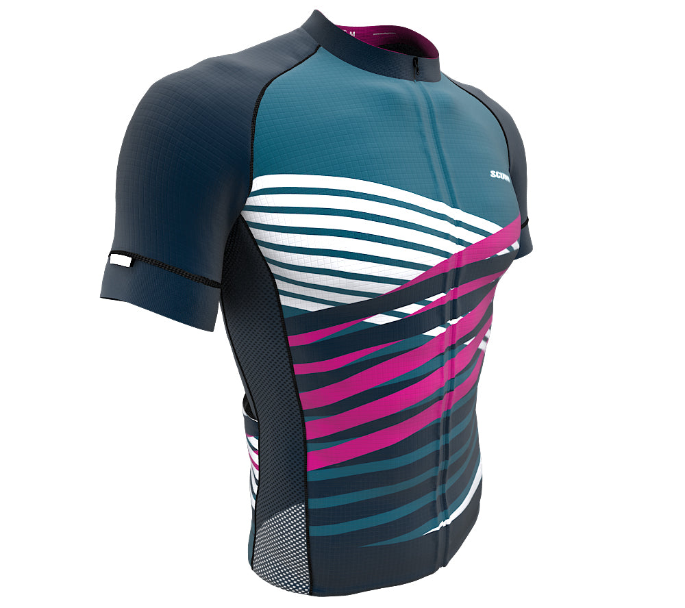 Nudius Magenta Short Sleeve Cycling PRO Jersey