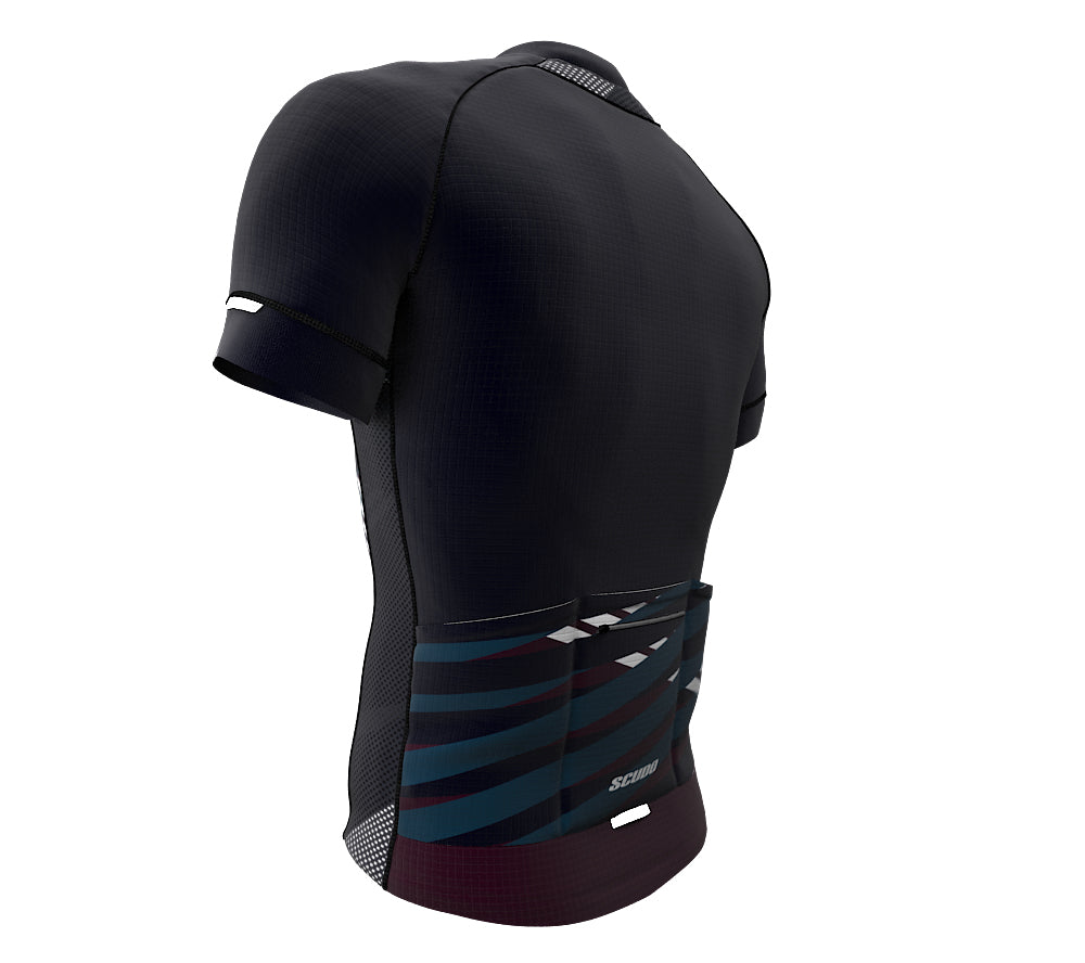 Nudius Red Wine Short Sleeve Cycling PRO Jersey