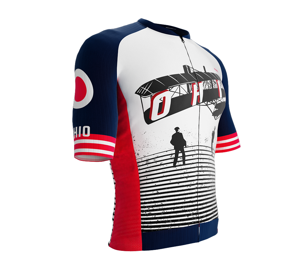 ScudoPro Pro-Elite Short Sleeve Cycling Jersey Ohio USA State Icon landmark symbol identity  | Men and Women