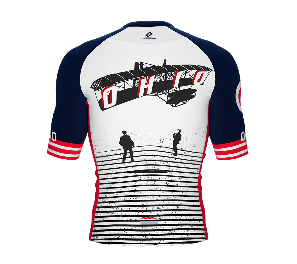 ScudoPro Pro-Elite Short Sleeve Cycling Jersey Ohio USA State Icon landmark symbol identity  | Men and Women
