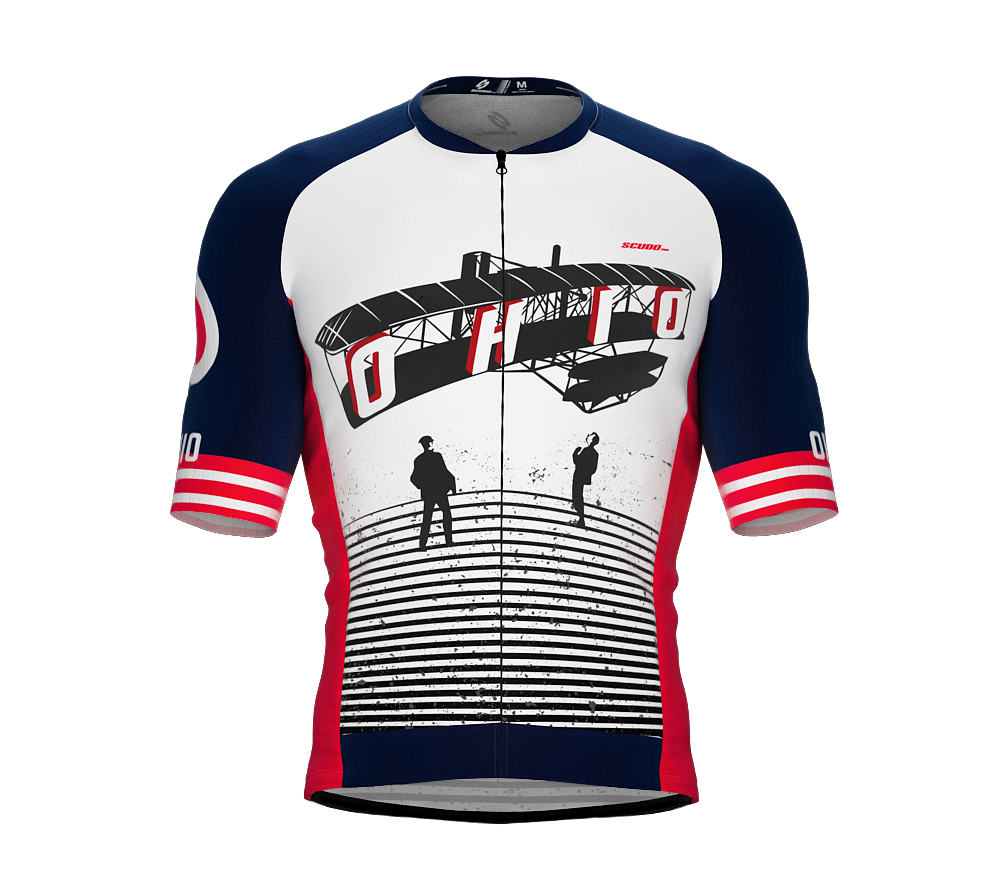 ScudoPro Pro-Elite Short Sleeve Cycling Jersey Ohio USA State Icon landmark symbol identity  | Men and Women