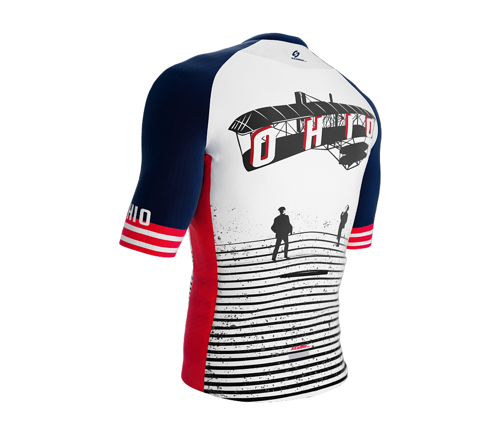 ScudoPro Pro-Elite Short Sleeve Cycling Jersey Ohio USA State Icon landmark symbol identity  | Men and Women