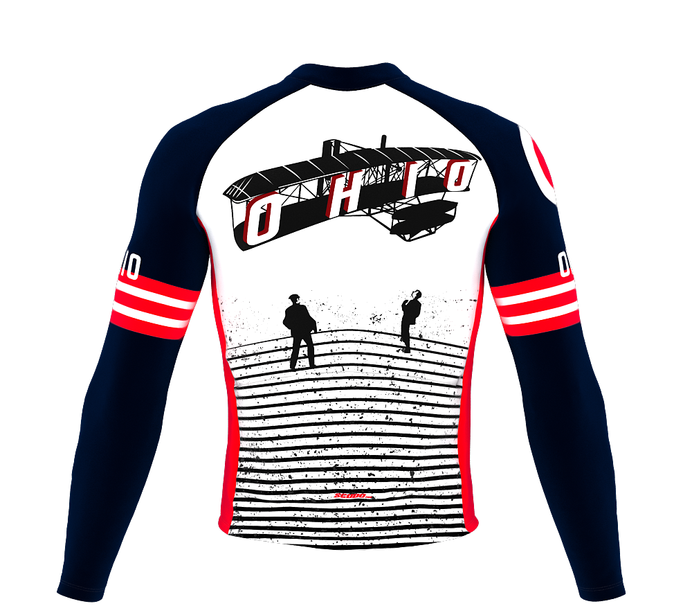 ScudoPro Pro Thermal Long Sleeve Cycling Jersey Ohio USA state Icon landmark identity  | Men and Women